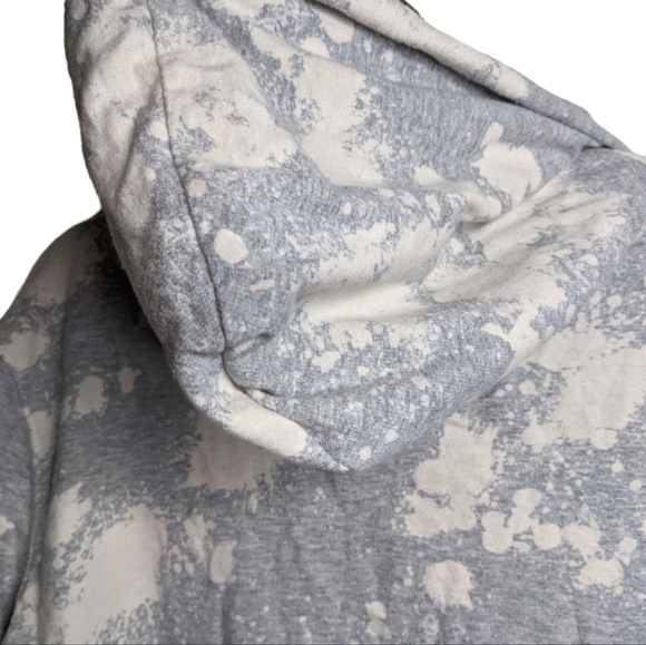 Five By Five by Master Piece Gray Splatter Print Short Sleeve Hoodie 🩶🎨 - Picture 8 of 10